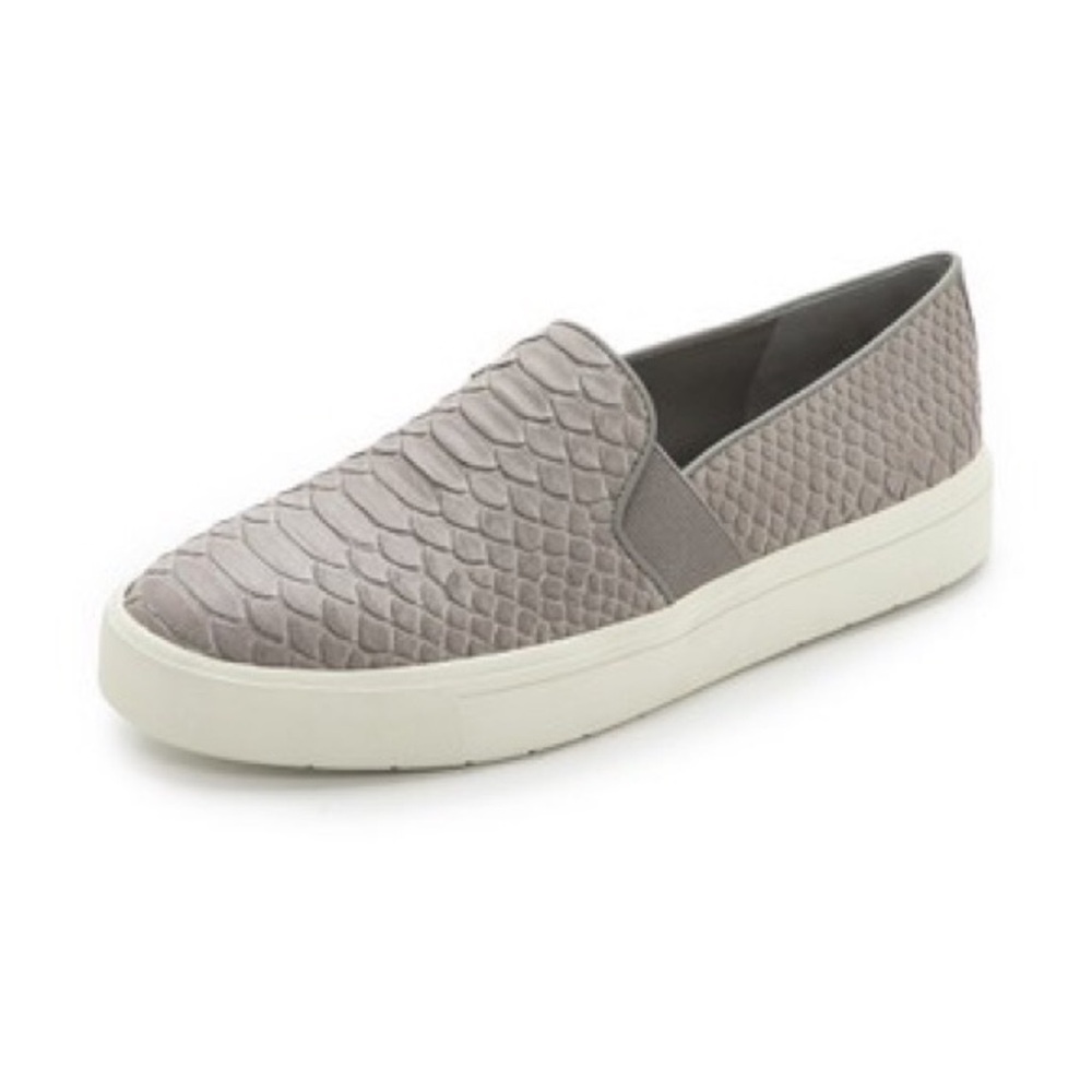 Vince Berlin Leather Python Snakeskin Sneakers Si… - image 1